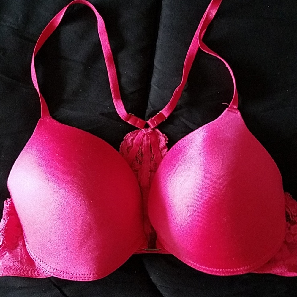 Hot Pink Lace Bra